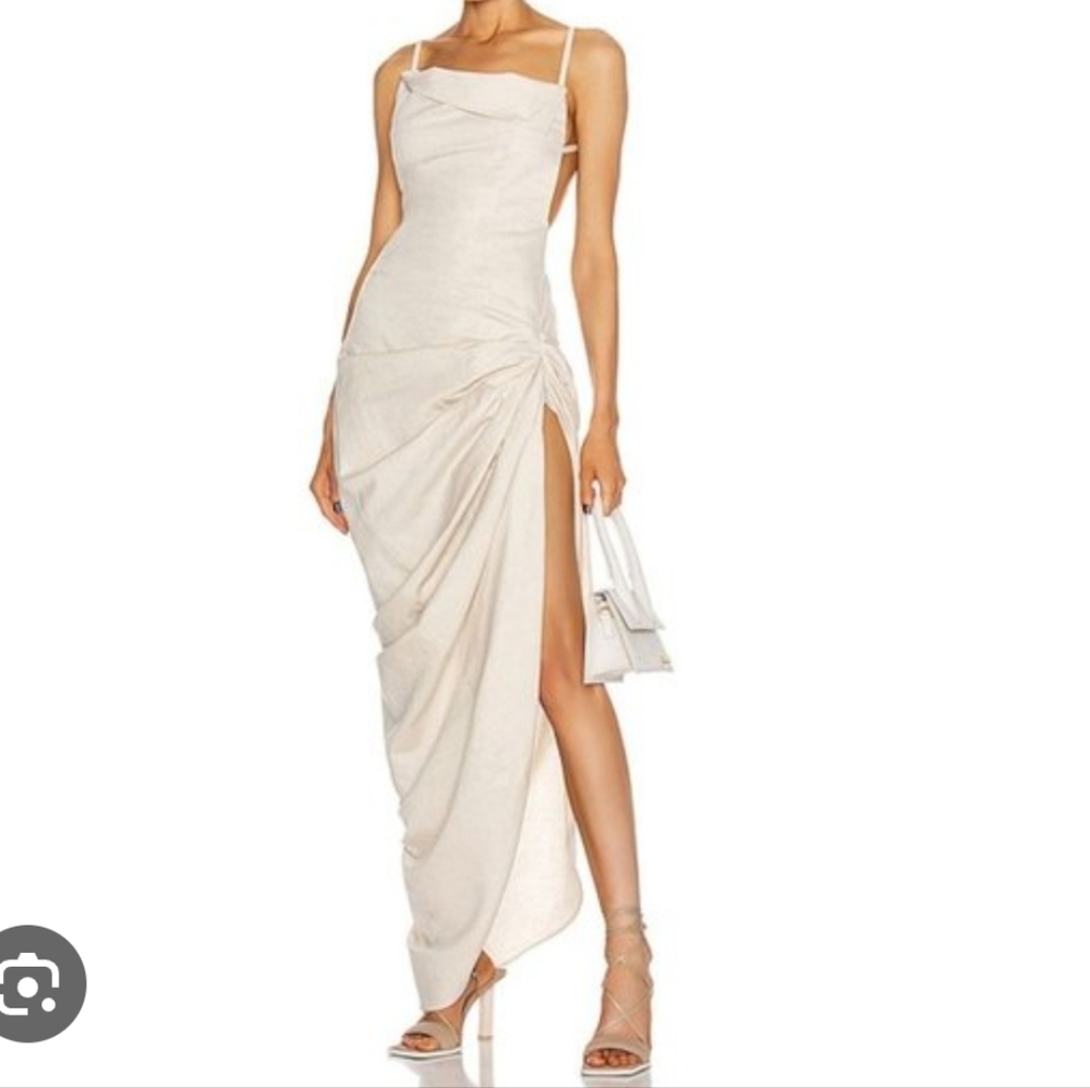 Jacquemus Saudade Long Dress Natural, 38 - Picture 1 of 12